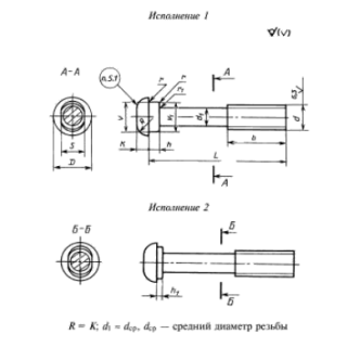 Болты для рельсовых стыков железнодорожного пути, класс точности ГОСТ 11530-93 - фото - 1