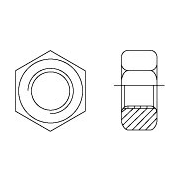 Гайка шестигранная особо высокая, класс точности А ГОСТ 5931-70 - фото - 2