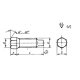 Винт установочный с шестигранной головкой и цилиндрическим концом, класс точности А,В ГОСТ 1481-84 - фото - 1